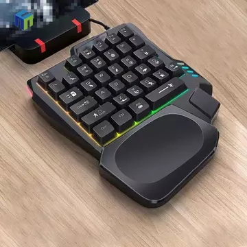 Bàn phím đơn HEALMEYOU, Bàn phím một tay siêu mỏng USB, Bàn phím cơ chơi game phát sáng một tay có dây Mini Bàn phím cơ chơi game thông minh