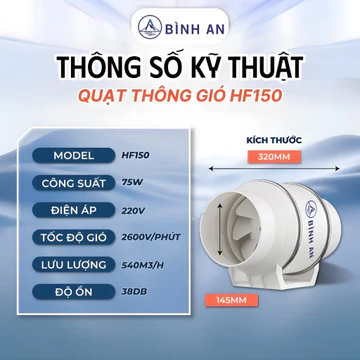 ✨ Máy hút mùi bếp HF150 - Quạt lõi đồng 75W- Máng inox 201/ 304/Théo sơn tĩnh điện - Hút mùi -Hút khói