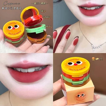 Son Môi Mờ Matte Hàng Trong Nước Bùn Burger Burger Trang Điểm cappuvini Bơ Mềm Trắng Học Sinh Tiểu Học Màu Sắc Dễ Thương Nhìn