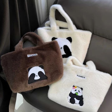 túi xách nữ đeo vai túi xách nữ công sở Túi tote sang trọng gấu trúc dễ thương túi xách nữ dung tích lớn túi đeo chéo một vai đi làm dễ phối túi lớn túi lông