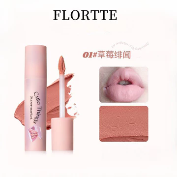 FLORTTE Monster Beauty Series Kem Sữa Lip Cream Lip Glaze Base Lip Mud Lâu trôi Dưỡng ẩm và phai màu Lip Lines Lip Cream Matte Lip Gloss