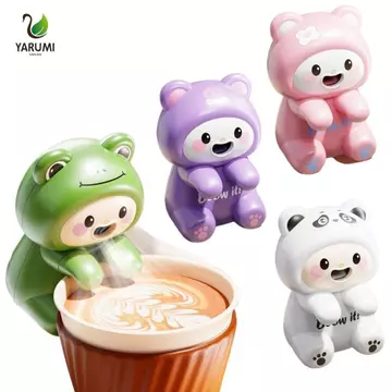 Quạt làm mát thực phẩm ALISON, Phụ kiện làm mát không khí USB Quạt điện ếch hoạt hình có thể sạc lại, Quạt tuần hoàn không khí cá nhân Quạt ba tốc độ di động Kẹp Mini bền trên quạt Sử dụng văn phòng