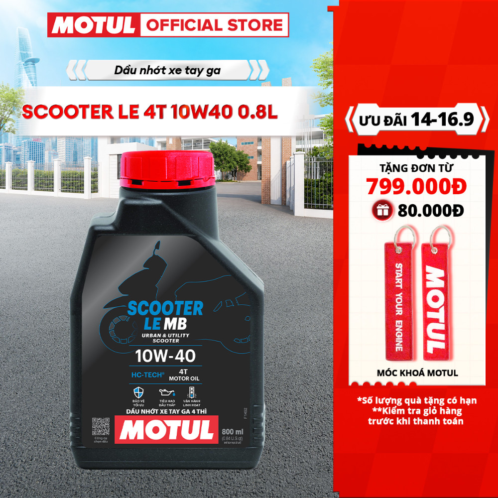 Dầu nhớt xe tay ga MOTUL SCOOTER LE 4T 10W40 0.8L