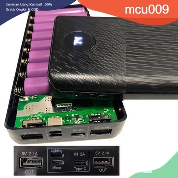 Box sạc dự phòng 8 cell 2A dùng pin 18650 3 đầu vào, box sạc nhanh 2A, mạch sạc dự phòng, mạch sạc pin 18650, pin 18650