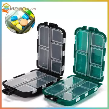 BBLUE 10 Lưới Hộp Đựng Thuốc Hàng Tuần 7 Ngày Có Thể Gập Lại Hộp Đựng Thuốc Du Lịch Hộp Đựng Thuốc Hộp Đựng Máy Tính Bảng Hộp Đựng Dụng Cụ Sắp Xếp.