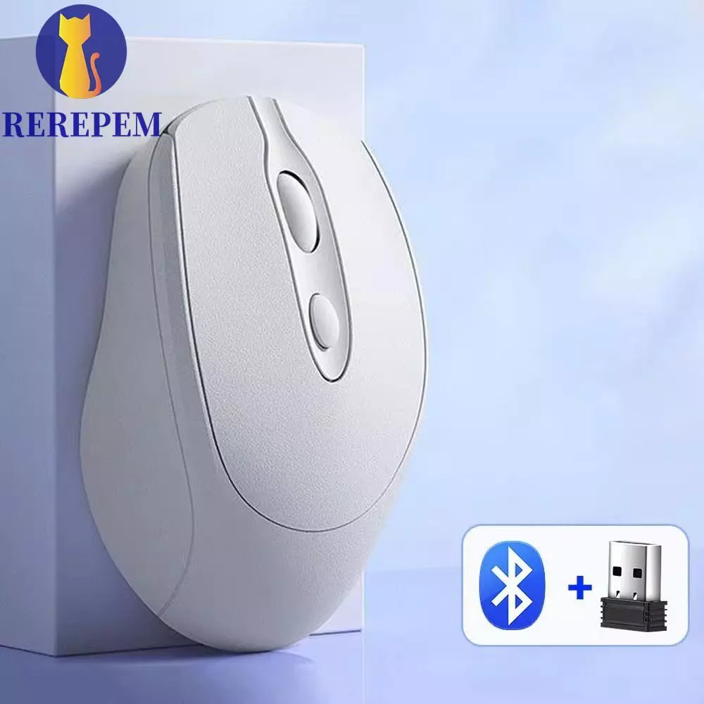 Chuột không dây MARTIN1 Macaron, Chuột không dây công thái học có thể sạc lại 2.4Ghz + BT5.0, Chuột chơi game tiện lợi Cắm và chạy Chuột không dây Morandi Văn phòng / Nhà