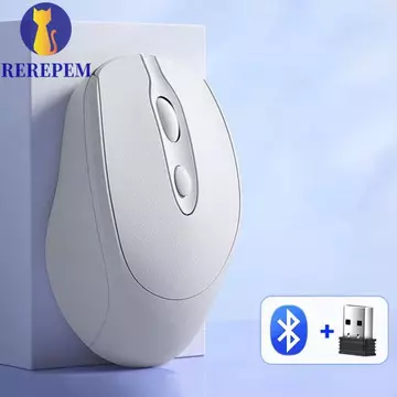 Chuột không dây MARTIN1 Macaron, Chuột không dây công thái học có thể sạc lại 2.4Ghz + BT5.0, Chuột chơi game tiện lợi Cắm và chạy Chuột không dây Morandi Văn phòng / Nhà
