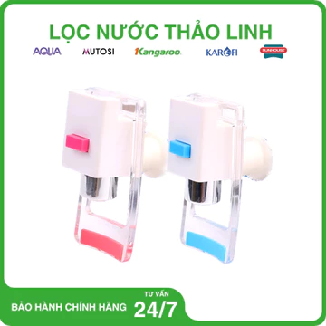 Vòi máy lọc nước nóng lạnh, vòi nóng lạnh máy Karofi, Kangaroo, Korihome - Trắng có khóa an toàn
