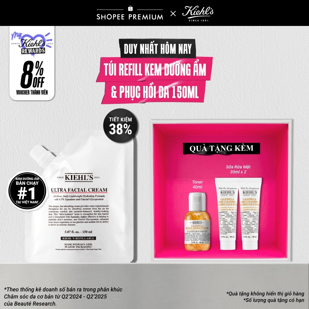 Túi refill kem dưỡng ẩm Kiehl's Ultra Facial Cream 150ml
