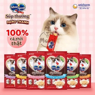 Súp thưởng cho mèo Silver Spoon Gói 4 thanh Bịch 56gr