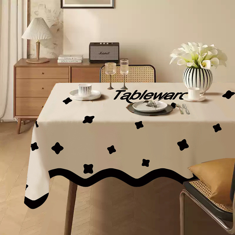 Ánh Sáng Sang Trọng Không Khí Pháp Retro Bàn Thảm 2025 Phong Cách Mới Dùng Một Lần Chống Thấm Nước Chống Dầu Chống Bỏng Khăn Trải Bàn Cà Phê Khăn Trải Bàn