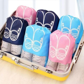 [Size 35x26.5 cm] Túi đựng giầy dép họa tiết, có dây rút - chống bụi bẩn, ẩm mốc