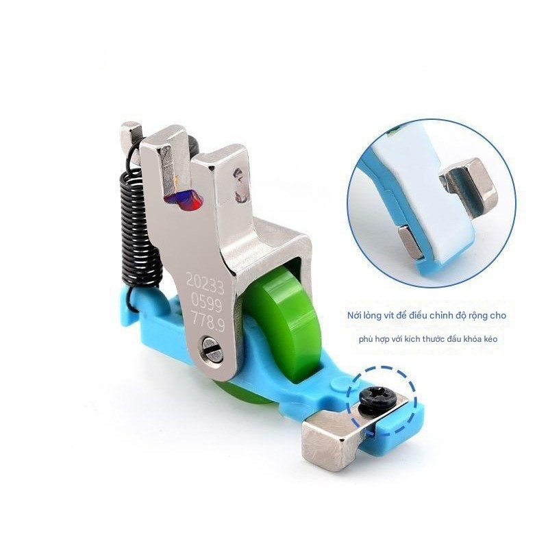Chân Vịt May Dây Kéo Bánh Xe Nhựa Chống Nhăn T36LN/S518L – Phụ Kiện Máy May 1 Kim Công Nghiệp