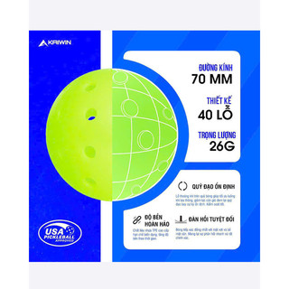 3 Bóng Pickleball Kaiwin Dùng Trong Thi Đấu Chuyên Nghiệp chính hãng thegioidotap