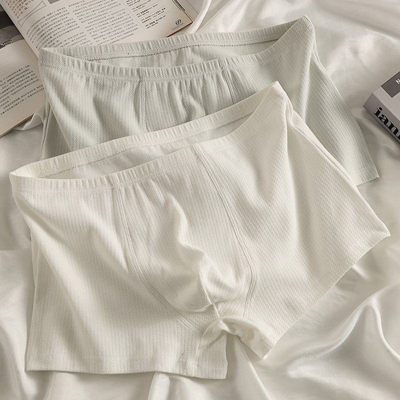 Quần Lót Nam Thoải Mái Thoáng Khí Quần Lót Cotton Đơn Giản Màu Trơn Quần Đùi Boxer
