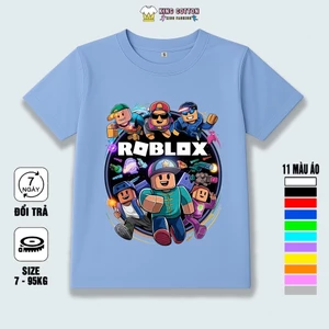 Áo Thun Trẻ Em ROBLOX, Vải Poly Thái Mặc Mát và Dầy Dặn, Có Size Trẻ Em Và Người Lớn, KING COTTON