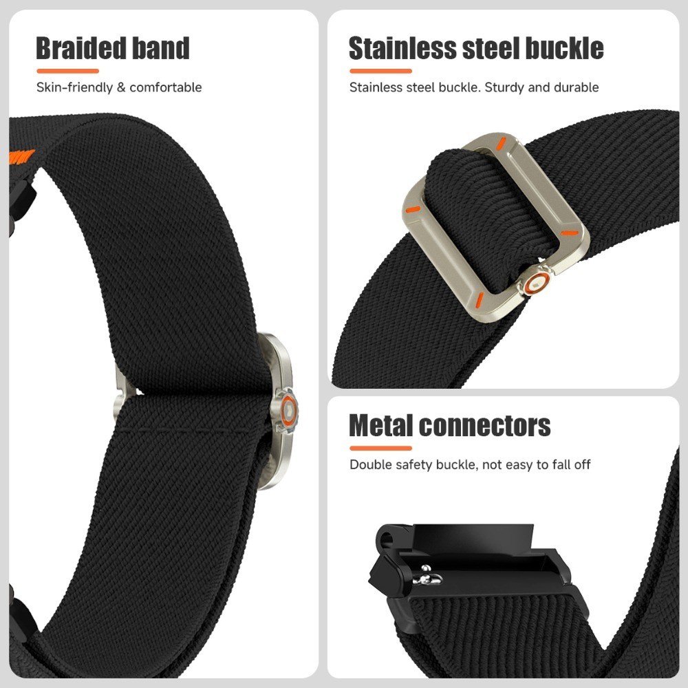 Dây nylon co giãn bện cho Huawei Watch Fit 5/4/3, vòng tay nam nữ