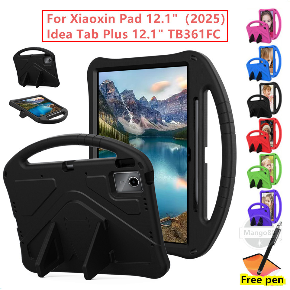 Ốp Lưng Tương Thích Cho Xiaoxin Pad 12.1 2025 TB365FC Lenovo Idea Tab Plus 12.1 TB361FC Bọt EVA Trẻ Em Trẻ Em Phụ Kiện Chống Sốc Vỏ Cầm Tay Khoảng Ngang