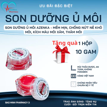 Son Dưỡng Ủ Môi Azenka - Mềm Mịn, Chống Nứt Nẻ Khô Môi, Kích Màu Môi Xăm, Thâm Môi