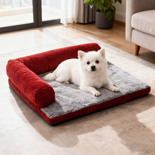 Giường cho chó Giường cho mèo - Giường Sofa chỉnh hình sang trọng ấm áp cho chó, Tổ ngủ bằng vải nhung có thể giặt được cho chó nhỏ vừa và lớn