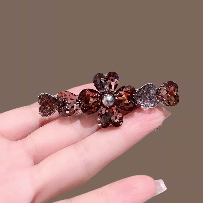 Kẹp Tóc Hoa Pha Lê Cao Cấp Style Hàn Quốc - Sang Trọng Cho Nửa Đầu Và Ngang Tóc