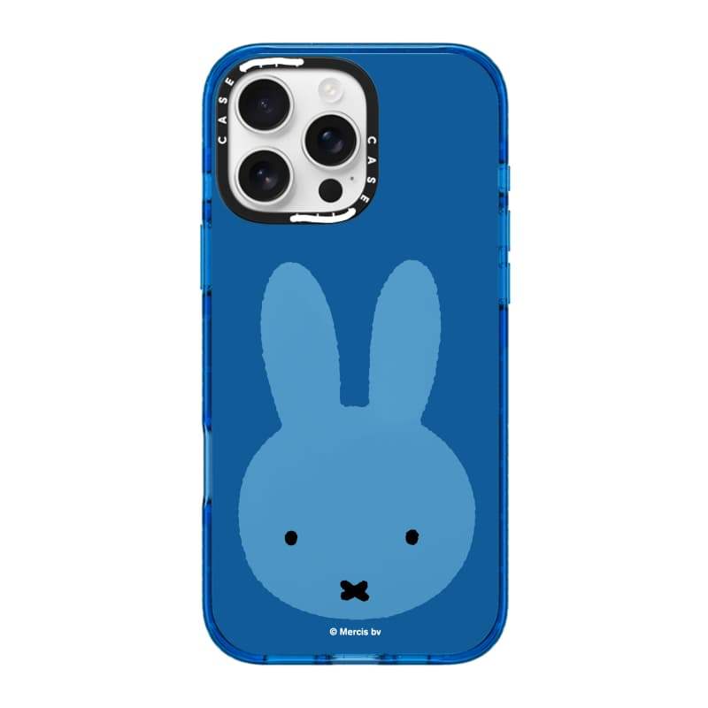 CASECASE X Miffy Frame Sky Blue Color Clear Hard Từ Hút Tác Động Dành Cho Apple IPhone 12 13 14 15 16 17 Pro Max Air Plus Có Hộp