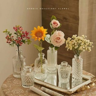 Lọ hoa thủy tinh mini phong cách Bắc Âu trang trí tiệc, decor bàn ăn, decor phòng ngủ sang trọng-ALINE