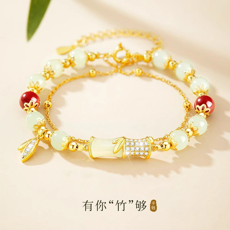 Vòng tay ngọc bích Hetian sang trọng và độc đáo