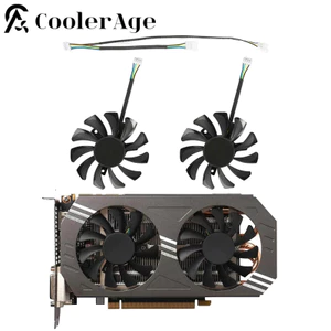 I75MM GA81S2U GTX970 Quạt làm mát thay thế cho ZOTAC GeForce GTX 660Ti 650Ti BOOST GTX 970 Quạt làm mát Card đồ họa kép *