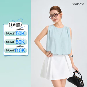 Áo Kiểu Nữ Gmorning - GUMAC Form Bí Không Tay Cổ Tròn Trẻ Trung Hiện Đại YAG05009