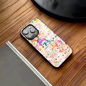 BK-1 S-Connies Thiên Thần Trái Cây Ốp Lưng Điện Thoại IPhone 16 15 14 Pro 11 13 12 Mini 6 8 7 Plus Kính Thiết Kế Sang Trọng Cove