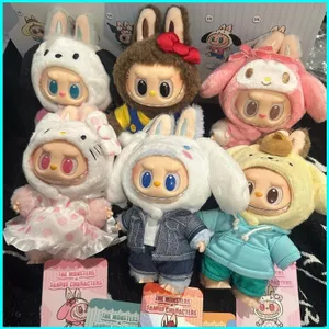 HK1 THE MONSTERS Labubuxu x Sanrio Nhân Vật Hello Kitty Plushie Vinyl Dễ Thương Sang Trọng Mù Hộp Túi Charm KH1