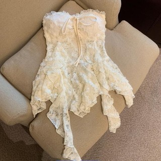 Áo ống ren phối màu gợi cảm kiểu Hàn Quốc cho nữ, thiết kế mới mùa hè với chi tiết móc len tinh xảo