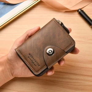 Phong Cách Mới Từ Khóa Doanh Nhân Nam Cao Cấp Cảm Giác Đựng Thẻ Ngắn Nhiều Thẻ Nhỏ Đựng Thẻ Bên Dây Kéo Ví