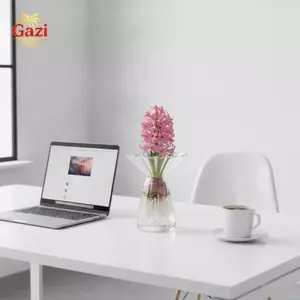 Bình thủy canh sọc dọc Trang trí thủy tinh màu trong suốt để trưng bày hoa nhỏ [VN]