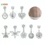 < Honeyba > Nhẫn buộc bụng Zircon pha lê thời trang dành cho nữ Cô gái Trái tim tinh tế Bướm rốn Nhẫn xỏ khuyên cơ thể Quà tặng trang sức đẹp