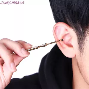 JUNYUE88US Máy làm sạch tai Du lịch tại nhà Thép không gỉ Curette Chăm sóc tai cho người lớn Loại xoắn ốc Tai Đào muỗng