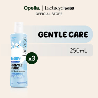 Bộ 3 chai Sữa Tắm Gội Trẻ Em Lactacyd Baby Gentle Care Bảo Vệ Dịu Nhẹ Cho Làn Da Nhạy Cảm 250ml/chai