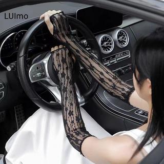 LUImo Mùa Hè Dài Ngón Găng Tay Nữ Chống Nắng Tay Găng Tay Nữ Mỏng Ren Lưới Tay Áo Uv Thoáng Khí Găng Tay SBS