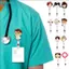 FUHUIOT Huy Hiệu Kẹp Triển Lãm Hoạt Hình ID Tên Thẻ Huy Hiệu Cuộn Có Thể Thu Vào Bác Sĩ Thẻ Kẹp