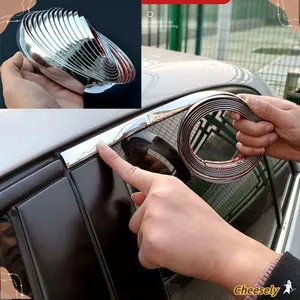 CHEESELY Ốp Lưng Trang Trí Dải Tự Động Tạo Kiểu Tự Dính Bên Ngoài Nội Thất Đĩa Chrome