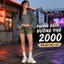 Quần Short Denim Nữ Y2K Thấp Tầng Vintage Bùn Rửa Studded Raw Hem Retro Cotton