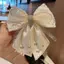 JULYHOT Mới Kẹp Tóc Vải Satin Trang Trí Nơ Kim Cương Giả Bla Kích Thước Lớn Kẹp Tóc Phụ Kiện Dành Cho Nữ Cô Gái Massivedeals