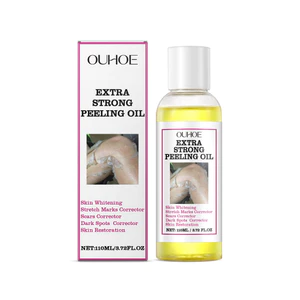 OUHOE Extra Strong Peeling Oil 110ml Tinh dầu tẩy tế bào chết nhẹ nhàng Làm mềm da chết Cải thiện tông màu da xỉn màu không đều Vết rạn da mịn màng Vết sẹo dưỡng ẩm Dầu phục hồi da cơ thể