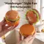 Quạt cầm tay Mini Hamburger có thể sạc lại Quạt làm mát sáng tạo Trang trí máy tính để bàn Quà tặng mùa hè cho bé gái Bé trai saixit2vn