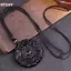 HFSHY Tự Nhiên Obsidian Tay Khắc Rồng Trung Quốc Phượng Hoàng Chim BaGua Nelace Dành Cho Nữ Lu Linh Vật Mặt Dây Chuyền VN