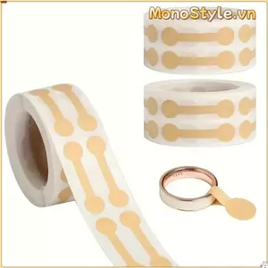 MONOSTYLE 500 Cái / cuộn Nhãn dán giá trang sức, Thẻ treo công cụ trưng bày giấy Kraft, Thẻ DlY Thẻ Thiết kế quả tạ Trang sức Hangtags