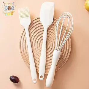 3 Bộ Nướng Bánh Silicon Cấp Thực Phẩm Chịu Nhiệt Kem Cạp Trứng Đánh Mỡ Bàn Chải Bánh Nhà Bếp Dụng Cụ Nướng Bánh ELWW