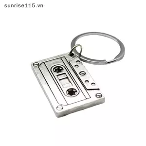 SSVN 1 / 2 Chiếc Vintage Audiotape Móc Khóa Hipster Cá Tính Thoáng Mát Phong Cách Cặp Đôi Hip Hop Punk Móc Khóa Mặt Dây Chuyền Trang Sức.