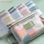 Túi lưu trữ văn phòng phẩm FAVORITEGOODS, Túi dây kéo lưới công suất lớn A4, Túi sắp xếp trong suốt hữu ích Túi trang điểm mỹ phẩm hai lớp